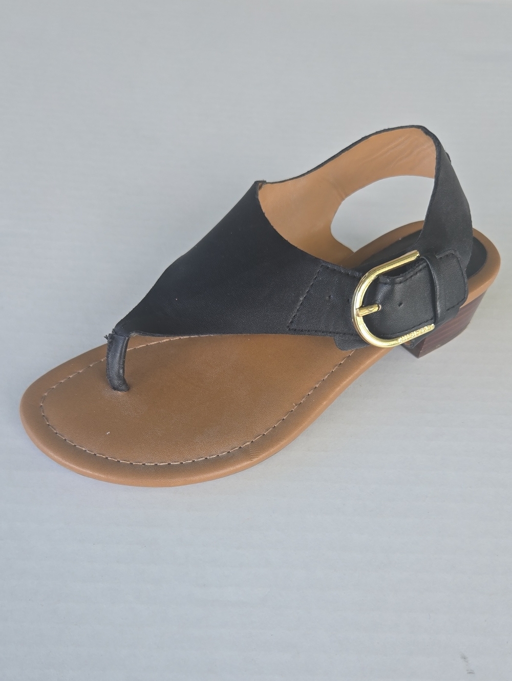 TOMMY HILFIGER Black Thong Slingback Sandals Low Heel